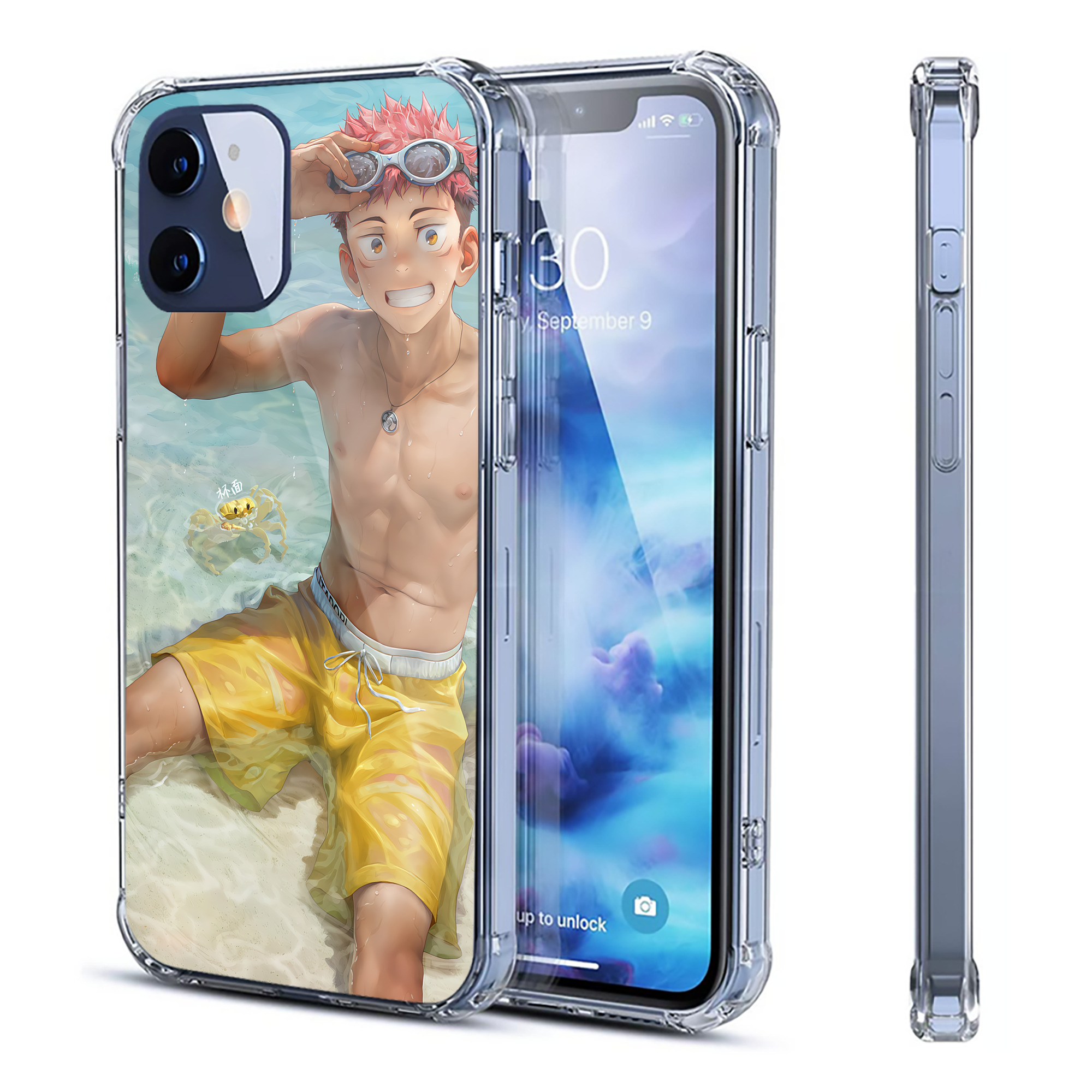 （画像用） 呪術廻戦 Jujutsu Kaisen 【iPhone 12シリーズ対応】透明スマホケース（クリアソフトケース）